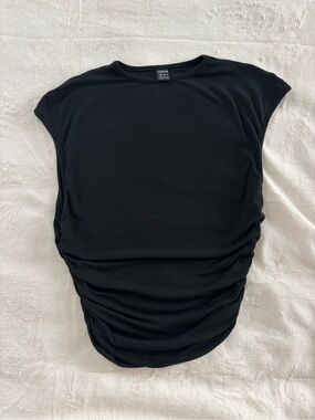 Shein black ruched top